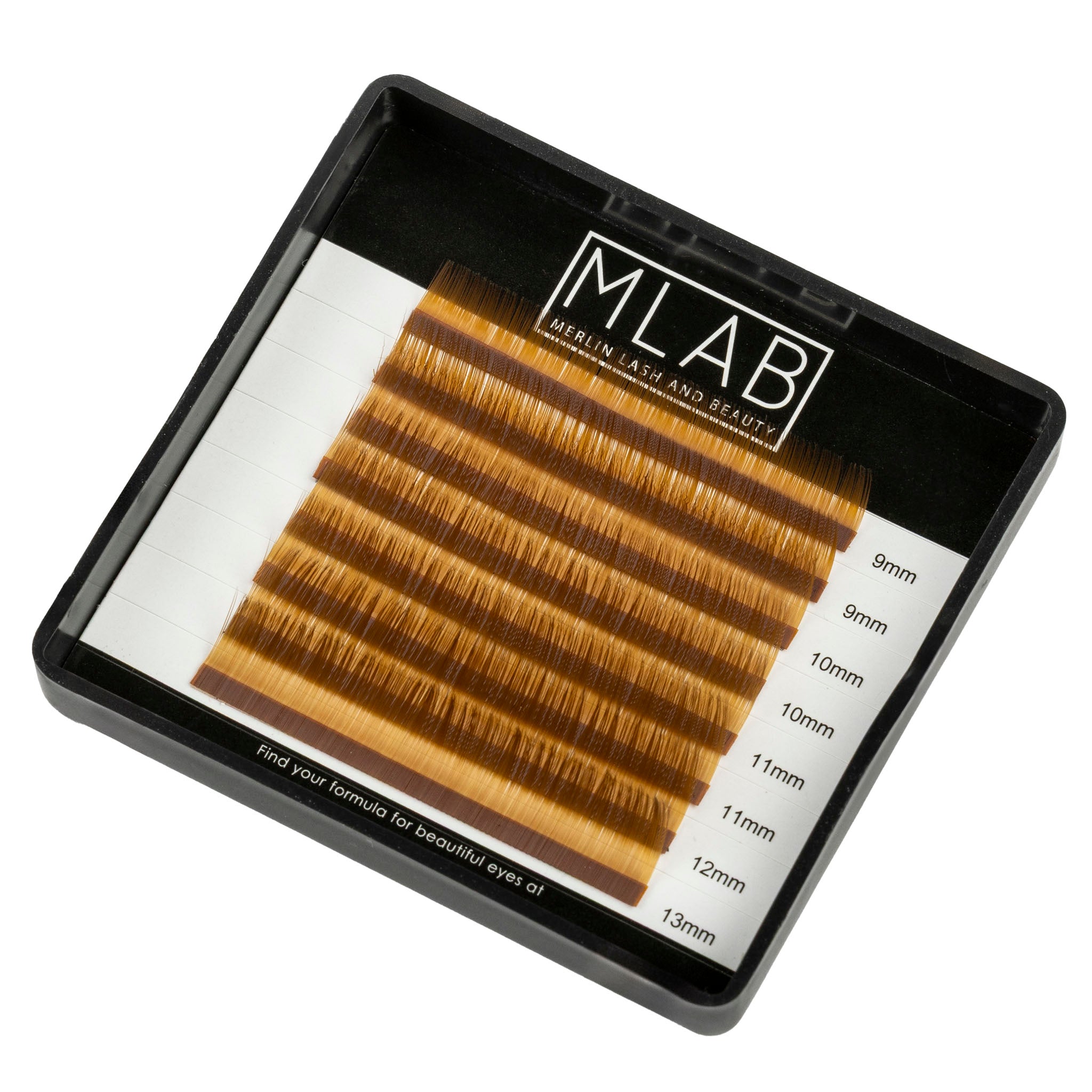 0.07 Light Brown Lash Extensions Small