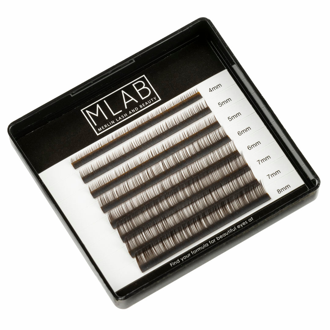 0.10 Coffee Brown Lash Extensions