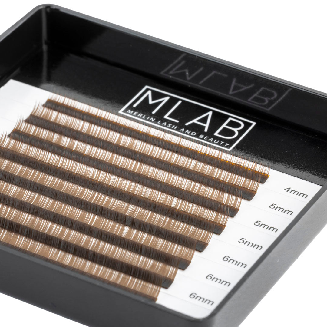 Chocolate Brown Bottom Lash Extensions 0.05